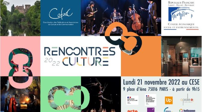 3ème RENCONTRES CULTURE DE LA COFAC – 21 novembre au CESE