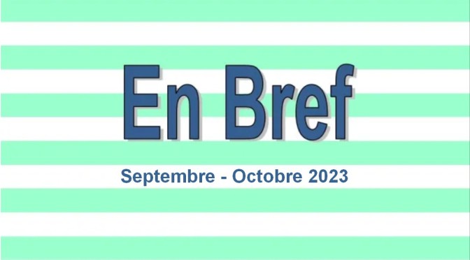 « En Bref » – Septembre – Octobre 2023